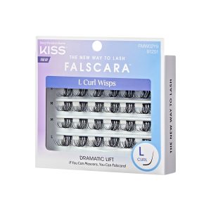 Falscara Natural Multipack - L Curl | DIY False Lash Extensions. Natural. Cluster Lash. Wispy Lashes. 24 Wisps. 12mm-16mm