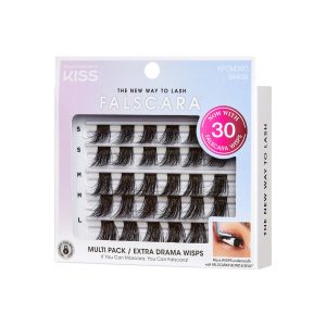 Falscara Wisps Multipack - Extra Drama Volume | DIY False Lash Extensions. Ultra Glam. Cluster Lash. Wispy Lashes. 30 Wisps. 18mm-20mm