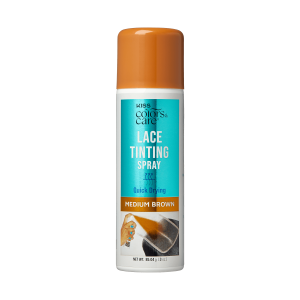 Kiss Colors & Care Lace Tinting Spray | Lace Front Wig Spray. Quick Drying. Transfer Proof. Medium Brown. Hair Care