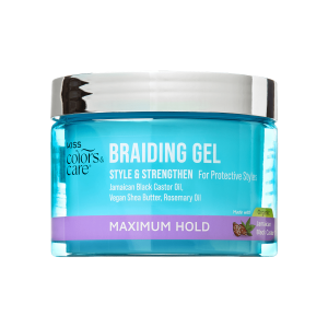 Kiss Colors & Care Braiding Gel | Maximum Hold. Braid Gel. Twist Gel. Style & Strengthen. 6 oz. Hair Care