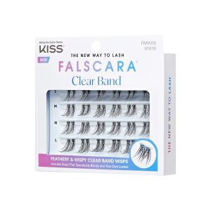 Falscara Clear Band Natural Multipack | DIY False Lash Extensions. Natural. Cluster Lash. Wispy Lashes. Clear Band. 24 Wisps. 12mm-16mm