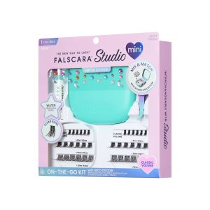 Falscara Studio Mini Festival On-The-Go Kit - Classic Volume | DIY False Lash Extensions. Cluster Lash. Wispy Lashes. 36 Wisps. 8mm-12mm