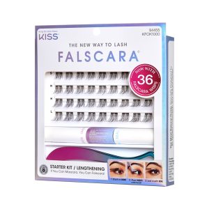 Falscara Lengthening Wisps Starter Kit | DIY False Lash Extensions. Natural. Cluster Lash. Wispy Lashes. 36 Wisps. 10mm-12mm