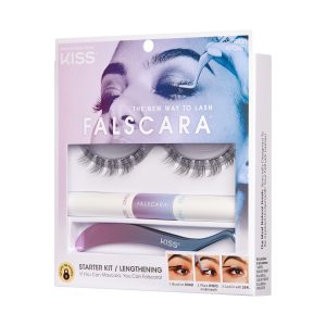 Falscara Starter Kit - Lengthening | DIY False Lash Extensions. Natural. Cluster Lash. Wispy Lashes. 10 Wisps. 10mm-12mm