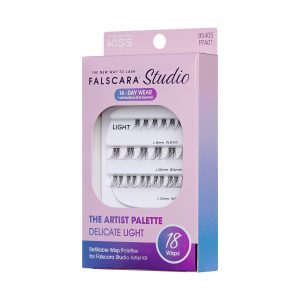 Falscara Studio Lash Palette - Delicate Light | DIY False Lash Extensions. Natural. Cluster Lash. Wispy Lashes. 18 Wisps. 8mm-12mm