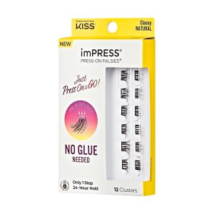 Impress Falsies Pre-Glued False Eyelashes Minipack - Classy | 12 Lash Clusters. 10mm-12mm