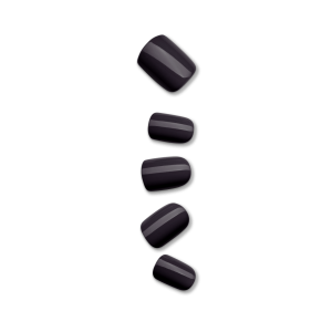 Impress Color No Glue Fake Press On Nails - All Black | Solid. Black. Short. Squoval. Manicure