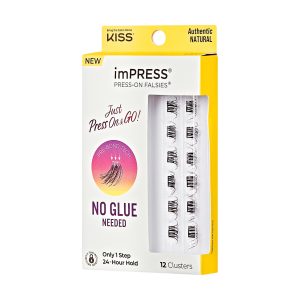 Impress Falsies Pre-Glued False Eyelashes Minipack - Authentic | 12 Lash Clusters. 12mm-14mm