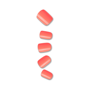 Impress Color No Glue Fake Press On Nails - Happier Vibes | Solid. Orange. Short. Squoval. Manicure