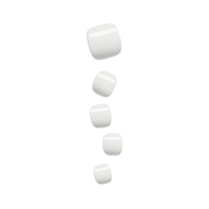 Impress Color No Glue Fake Press On Toenails - Feel The Beat | Solid. White. Short. Squoval. Pedicure