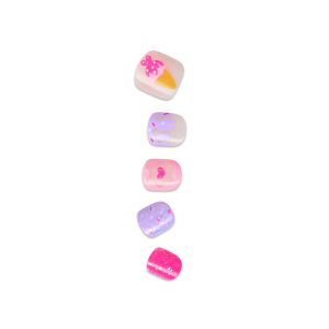 Impress Kids No Glue Fake Press On Nails - Fairy Sparkle | Design. Multicolor. Kids. Squoval. Manicure