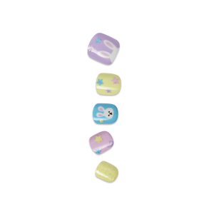 Impress Kids No Glue Fake Press On Nails - Easter Charm | Design. Multicolor. Kids. Squoval. Manicure