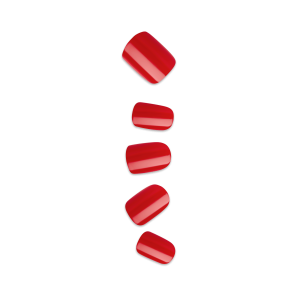 Impress Color No Glue Fake Press On Nails - Golden Harvest | Solid. Red. Short. Squoval. Manicure