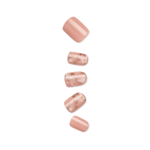Impress Design No Glue Fake Press On Nails - Kingdom | Design. Pink. Short. Squoval. Manicure