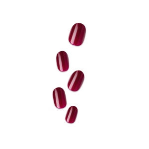 Impress Color No Glue Fake Press On Nails - Maplewood | Solid. Red. Short. Oval. Manicure