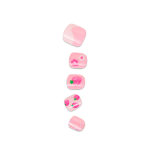 Impress Kids No Glue Fake Press On Nails - Berry Cute | Design. Pink. Kids. Squoval. Manicure