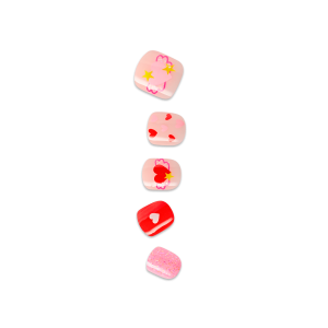 Impress Kids No Glue Fake Press On Nails - Your Smile | Design. Multicolor. Kids. Squoval. Manicure