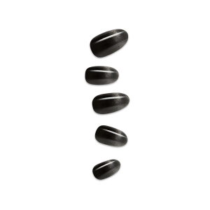 colorFX by Impress No Glue Fake Press On Nails - Best Wishes | Solid. Black. Medium. Oval. Manicure