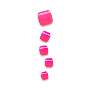 Impress Color No Glue Fake Press On Toenails - Bloomi | Solid. Pink. Short. Squoval. Pedicure